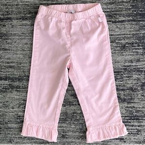 Il Gufo peach pink cotton capri pants girls size 3